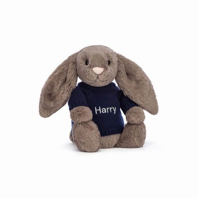 Jellycat Bashful Truffle Konijn with Navy Jumper | AN5328719